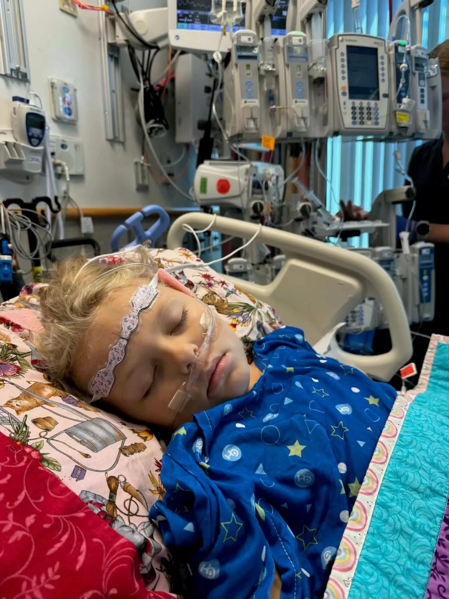 Ellie Kirsch resting in the hospital