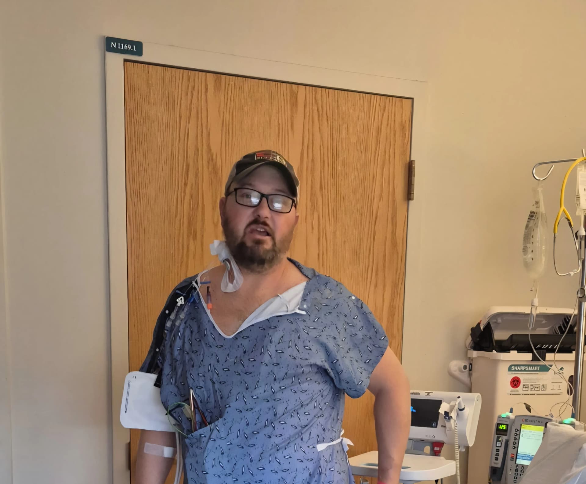 Todd Norris at the hospital