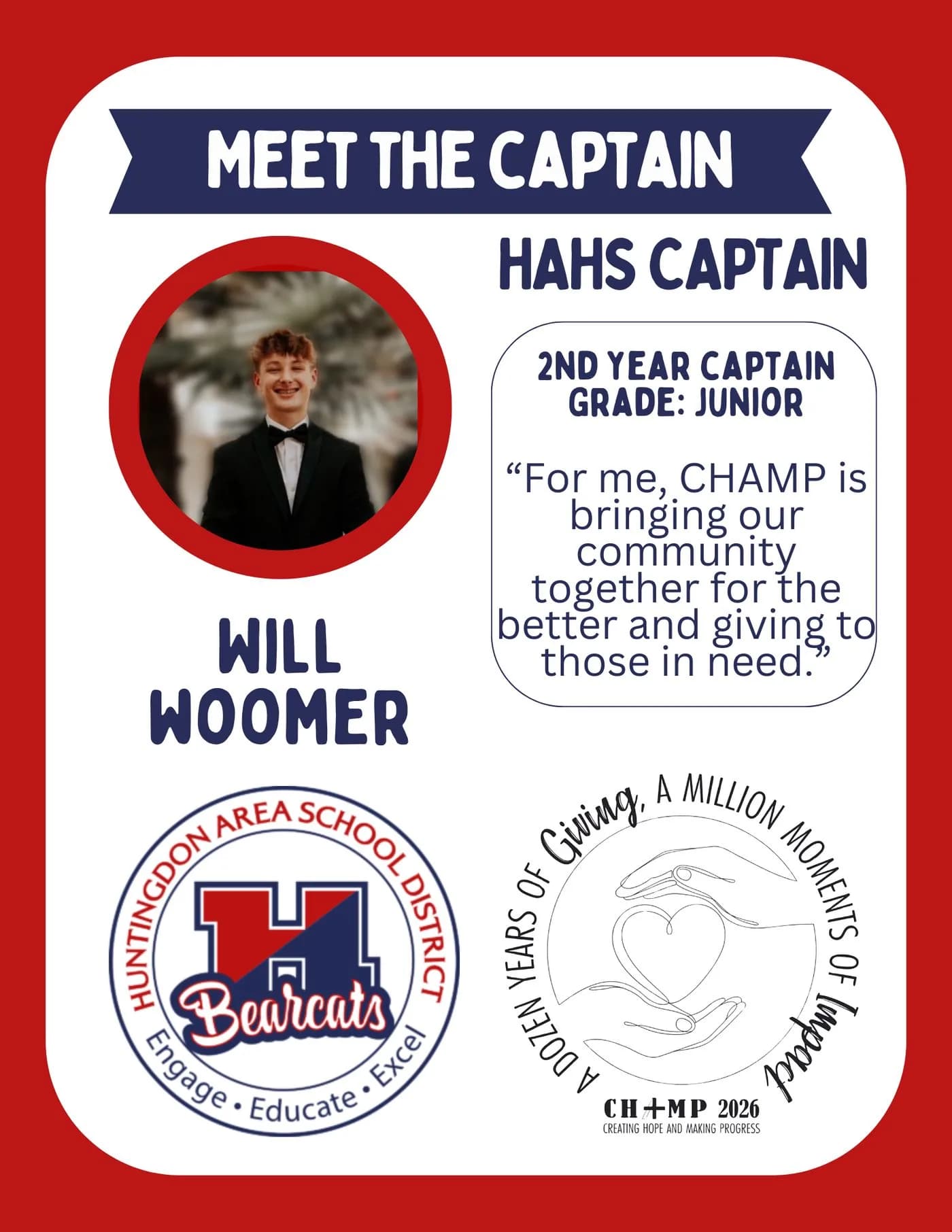 Will Woomer, Huntingdon CHAMP captain 2025