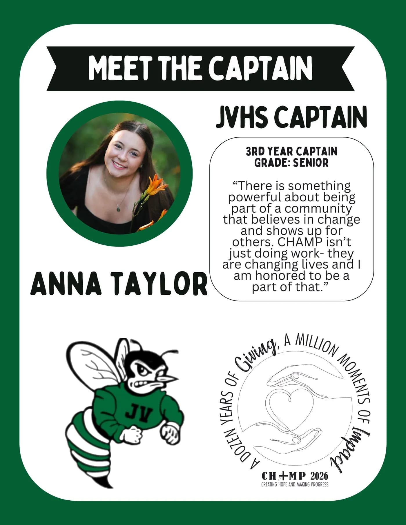 Anna Taylor, Juniata Valley CHAMP captain 2025