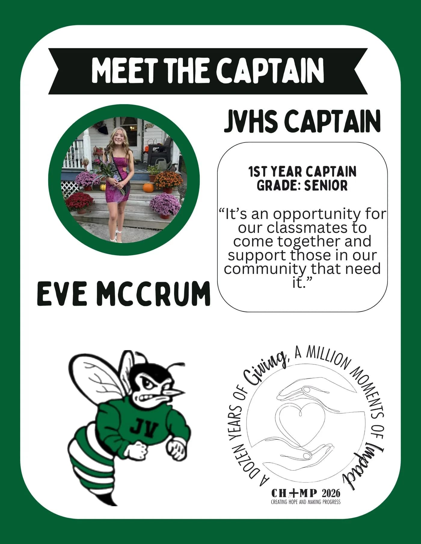 Eve McCrum, Juniata Valley CHAMP captain 2025