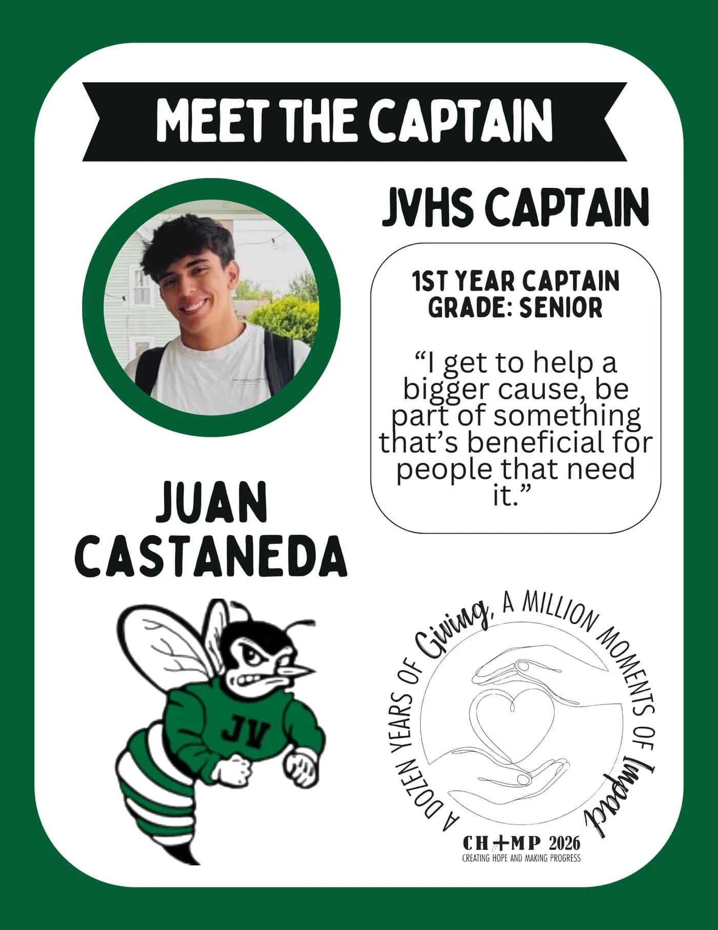 Juan Castaneda, Juniata Valley CHAMP captain 2025