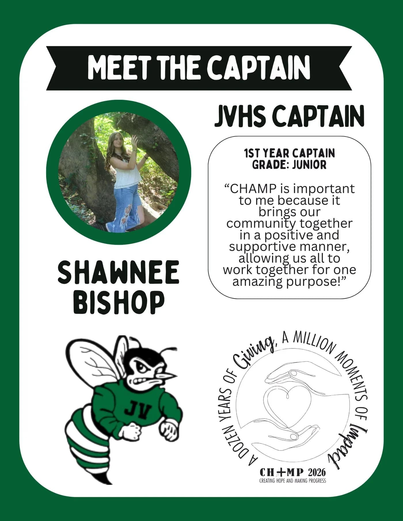 Shawnee Bishop, Juniata Valley CHAMP captain 2025