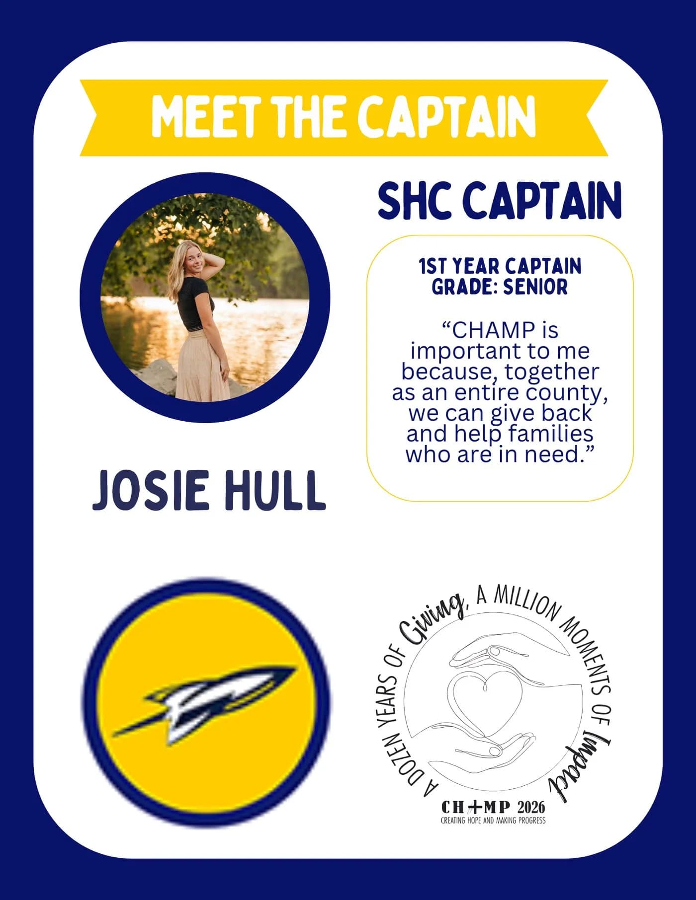 Josie Hull, Southern Huntingdon CHAMP captain 2025