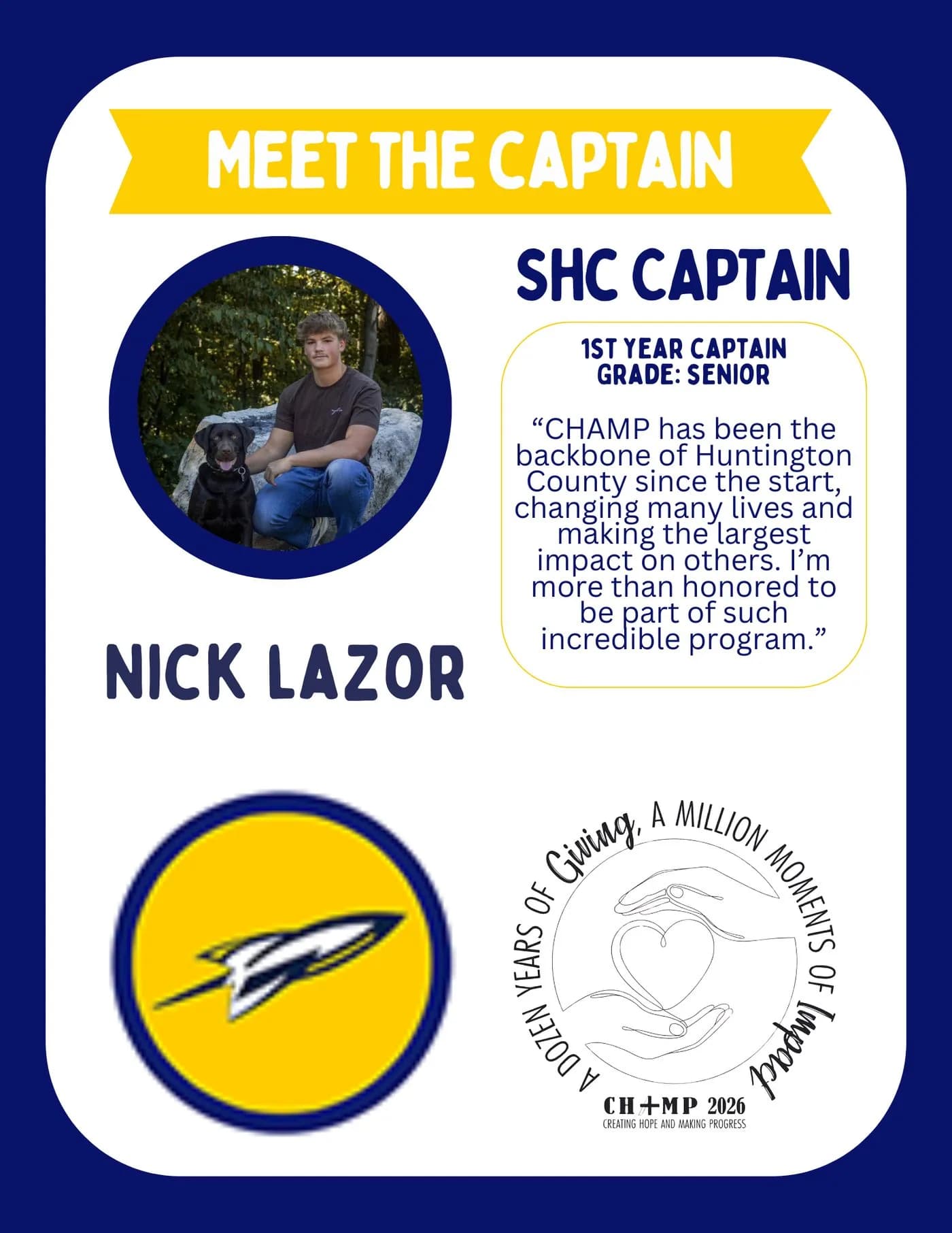 Nick Lazor, Southern Huntingdon CHAMP captain 2025