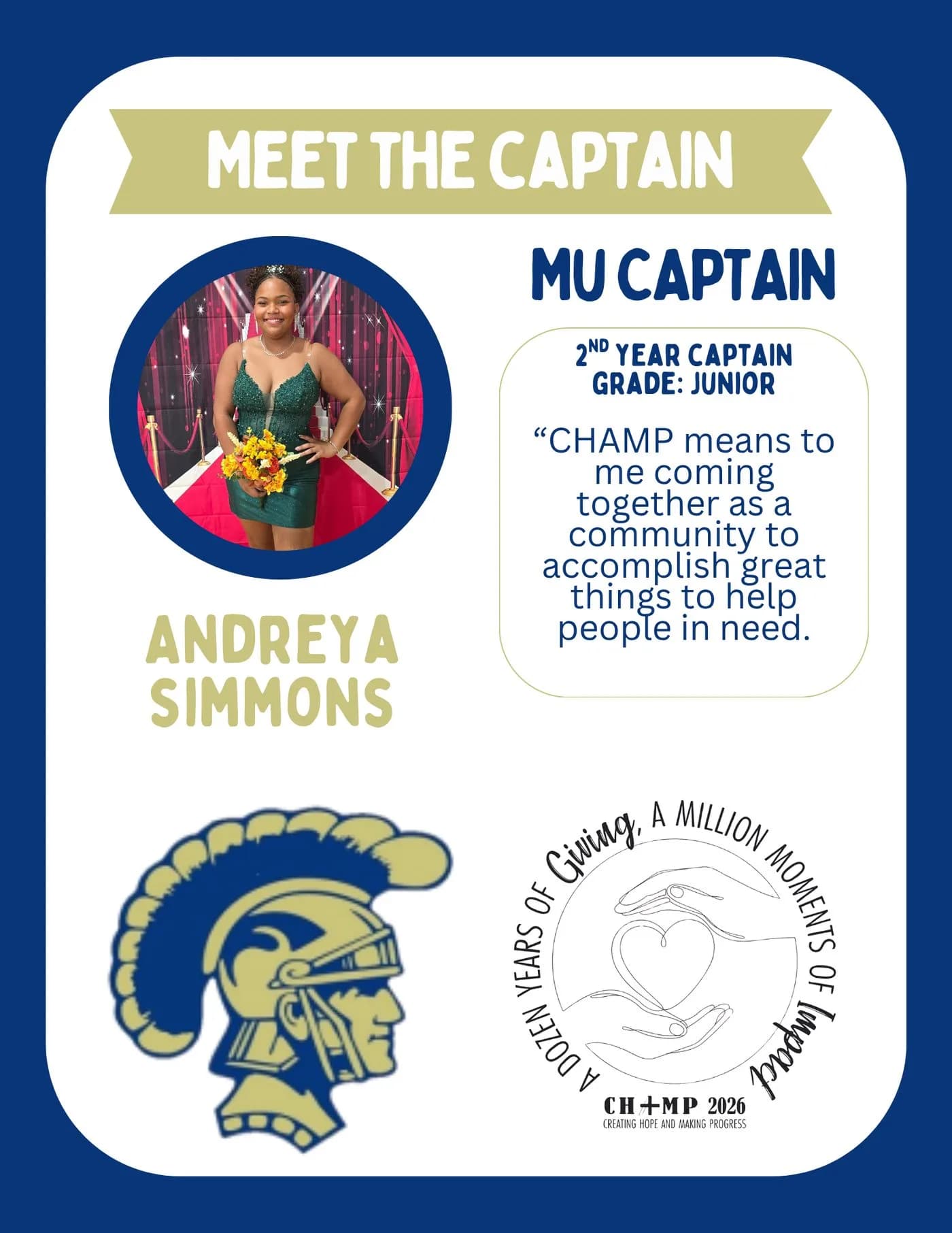 Andreya Simmons, Mount Union CHAMP captain 2025