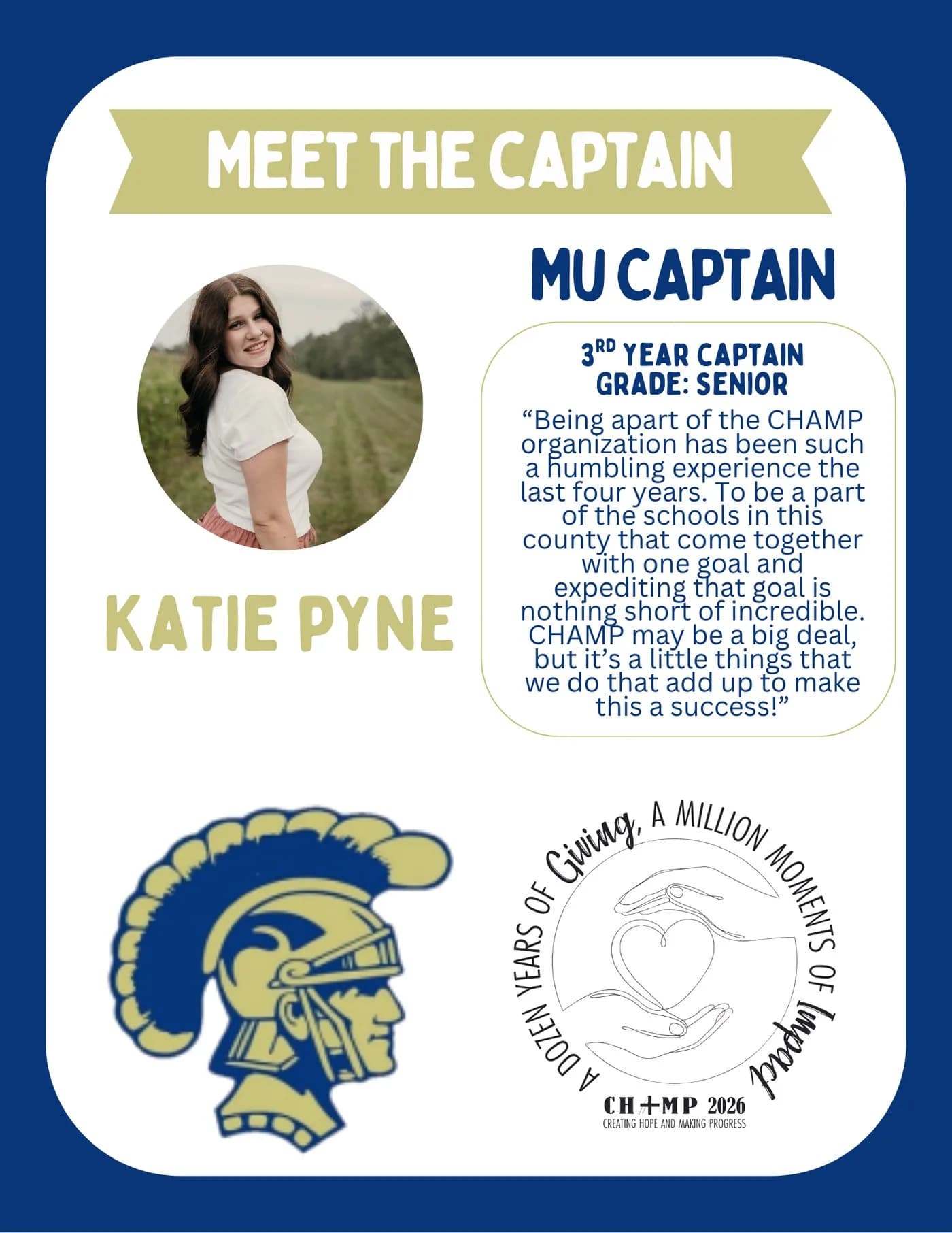 Katie Pyne, Mount Union CHAMP captain 2025