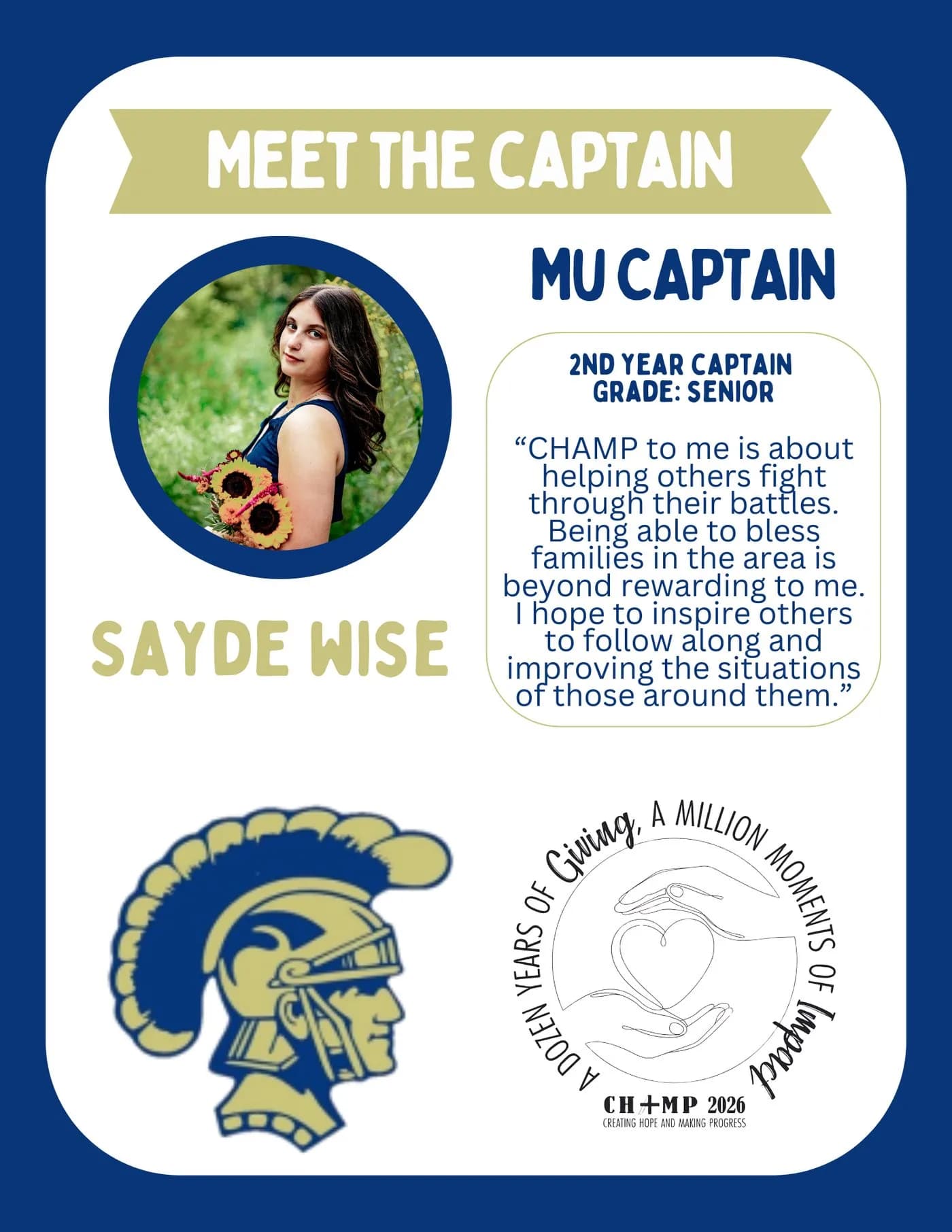 Sayde Wise, Mount Union CHAMP captain 2025